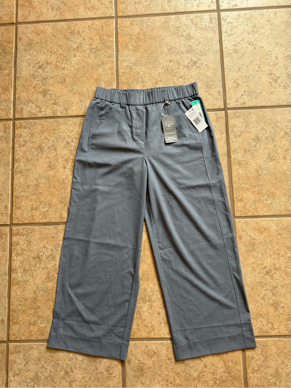 Wit & Wisdom Slate Gray Wide-Leg Pull-On Pants